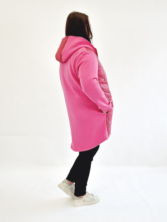 Lightweight Quilted Jacket Hood Fuchsia 44