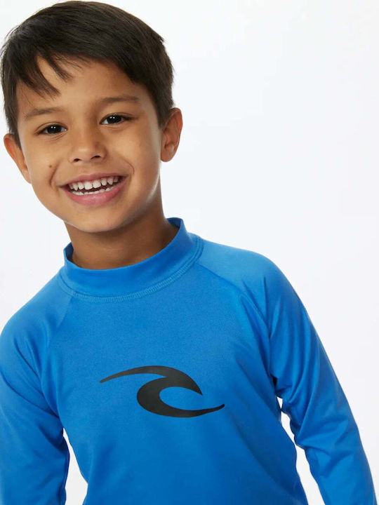 Rip Curl Kids Swimwear Sunscreen (UV) Long Sleeve Shirt BLUE