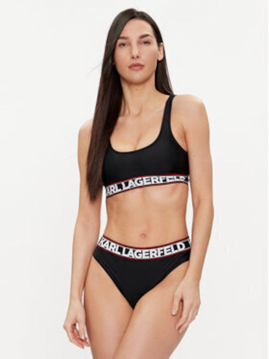 Karl Lagerfeld Bikini-Unterteil 240w2222 Schwarzes Bikini-Unterteil Karl Lagerfeld