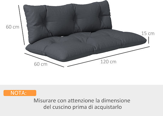 Outsunny Pentru Pernă De Bancă De Grădină Antracit Gri 2 Buc 120x60 cm Outsunny Pentru Pernă De Bancă De Grădină Antracit Gri 2 Buc 120x60 cm