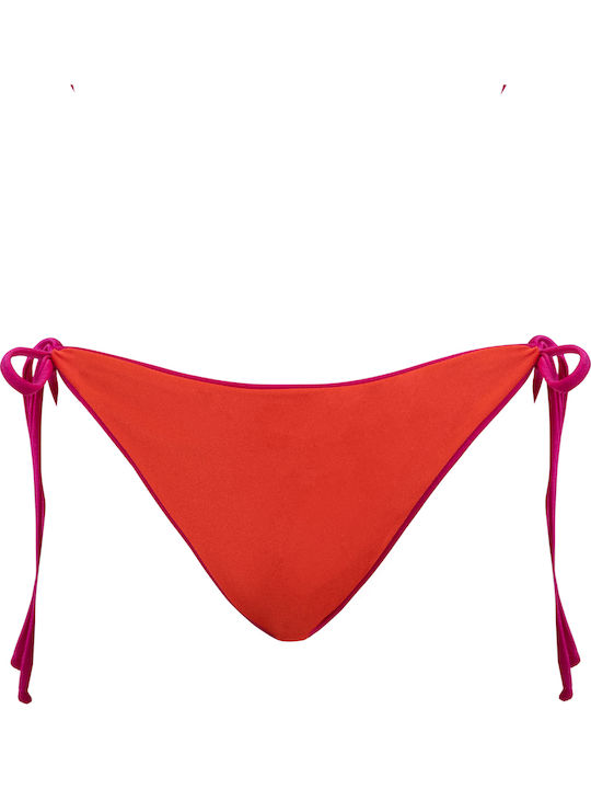 Pretty Me Pronoe Doppelseitiger Damen Badeanzug Unterteil Pms242b Orange Fucsia 80%Polyamid 20% Ealstane
