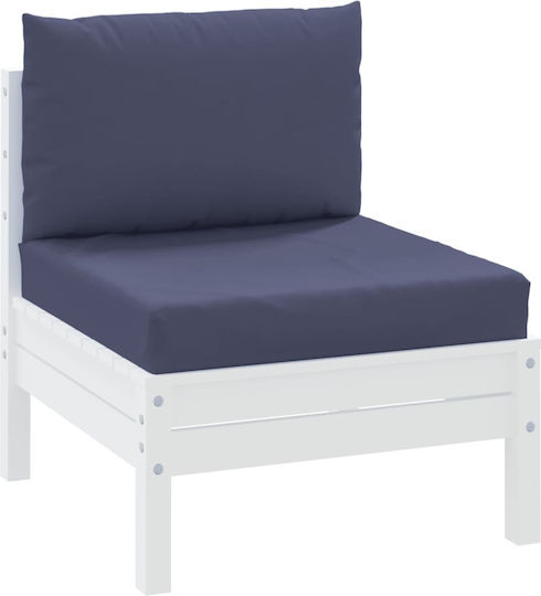 vidaXL Bench Cushion Navy Blue 2 Pieces 60x60cm
