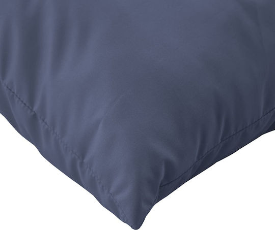 vidaXL Waterproof Bench Cushion for Palette with Backrest Navy Blue 2 Pieces 60x60cm
