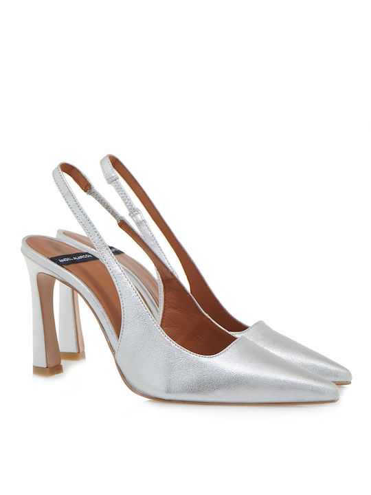 Angel Alarcon Slingback S450a0315689 Silver Leather 24031 539c-argintiu