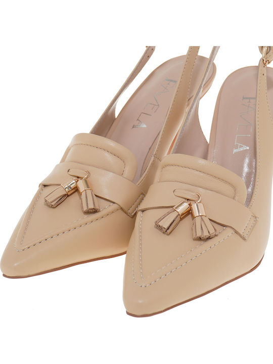 Favela Slingback S429b4295584 Μπεζ Δερμα 0116001429 Calliope Heels-beige