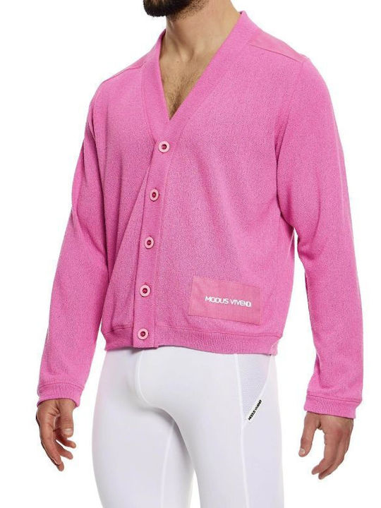 Modus Vivendi Men's Knitted Cardigan Pink