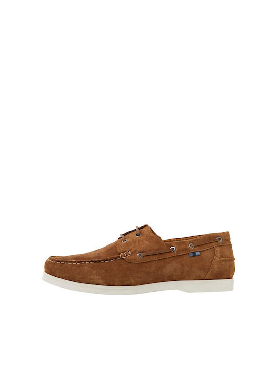 Suede Ανδρικά Boat Shoes σε Μπεζ Χρώμα