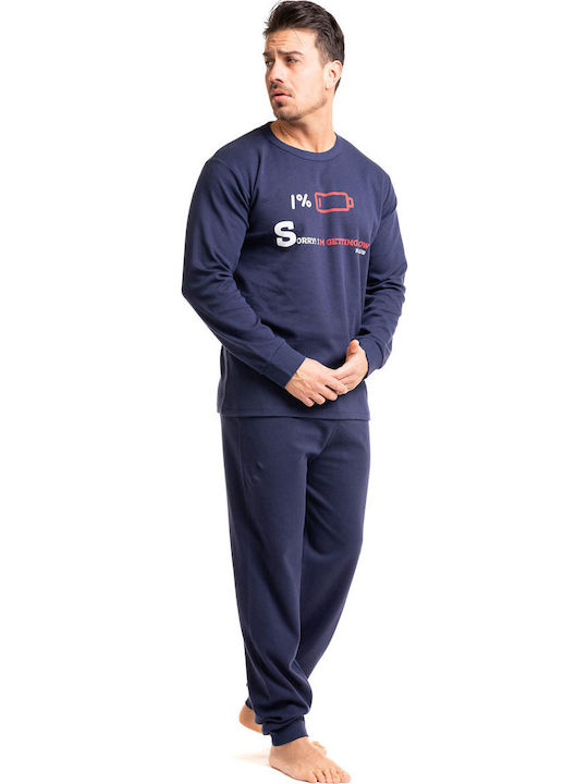 Nina Club Men's Winter Pajamas Set Blue