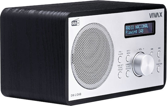 Vivax DW-2 DAB Cu alimentare la rețea DAB+ cu Bluetooth Negru