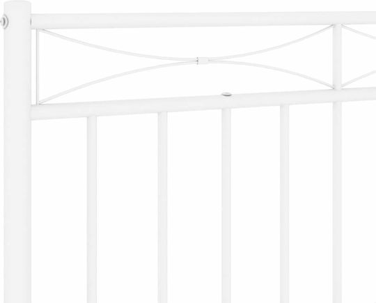 vidaXL Metallic White Bed Headboard 198x91cm