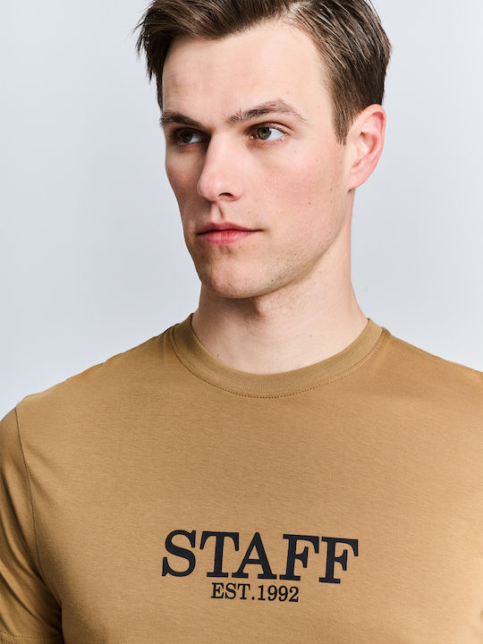 Staff Men's Short Sleeve T-shirt Brown