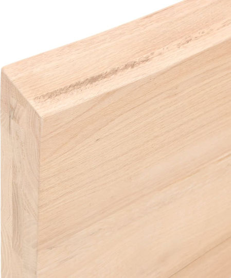 Wall Shelf Unfinished Solid Oak Wood 40x60x2cm