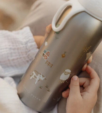 Little Dutch Неръждаем Термос Flip-up Campus Little Farm 350ml