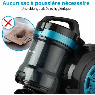 Medion Vacuum Cleaner 800W Bagless 2lt Turquoise