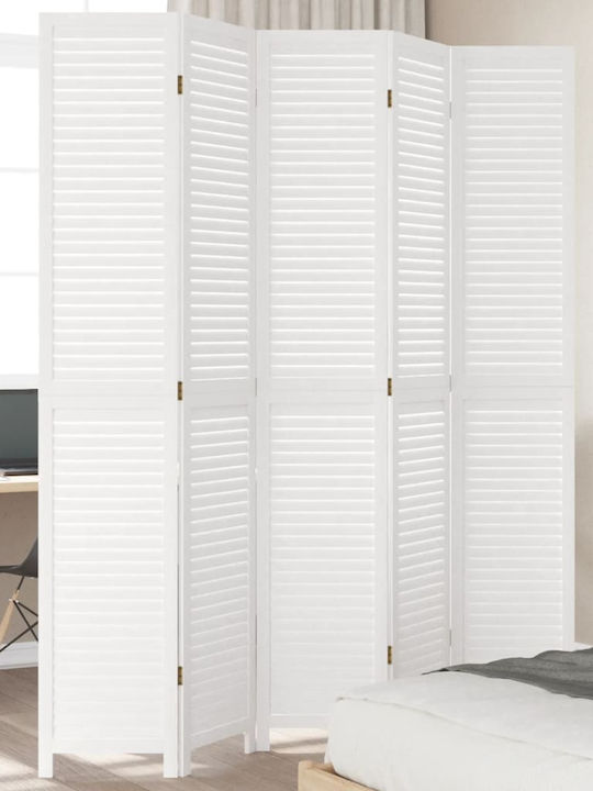 vidaXL Dekorativer Raumteiler Hölzernes mit 5 Paneelen 175x220cm