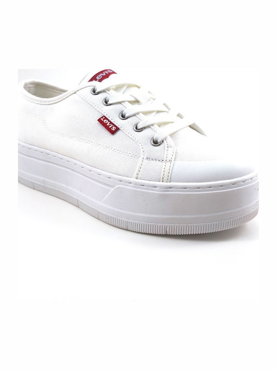 Damen Flatforms Sneakers Weiß