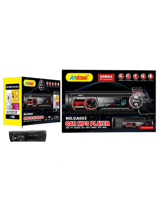 Andowl Sistem Audio Auto 1DIN (Bluetooth/USB/AUX)