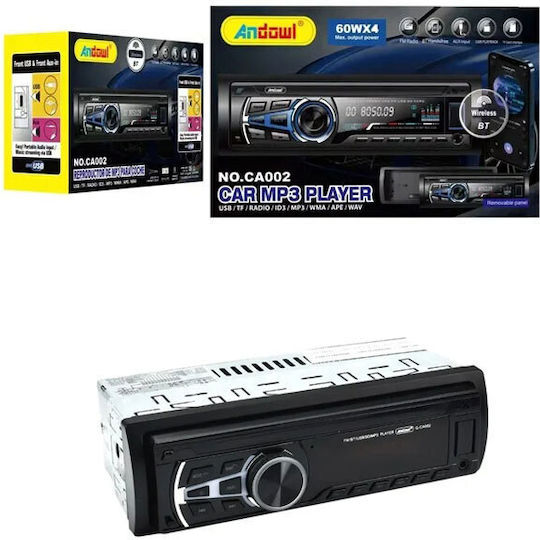 Andowl Radio Auto 1 DIN Bluetooth USB