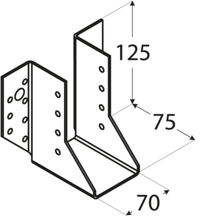 Showood Beam Shoe for Pergola made of Wood 120x80cm 1pcs