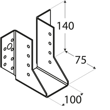 Showood Beam Shoe for Pergola made of Wood 140x100cm 1pcs