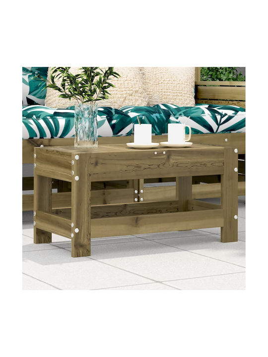 Hölzener Gartenhocker mit Kissen Braune 62x30x32cm
