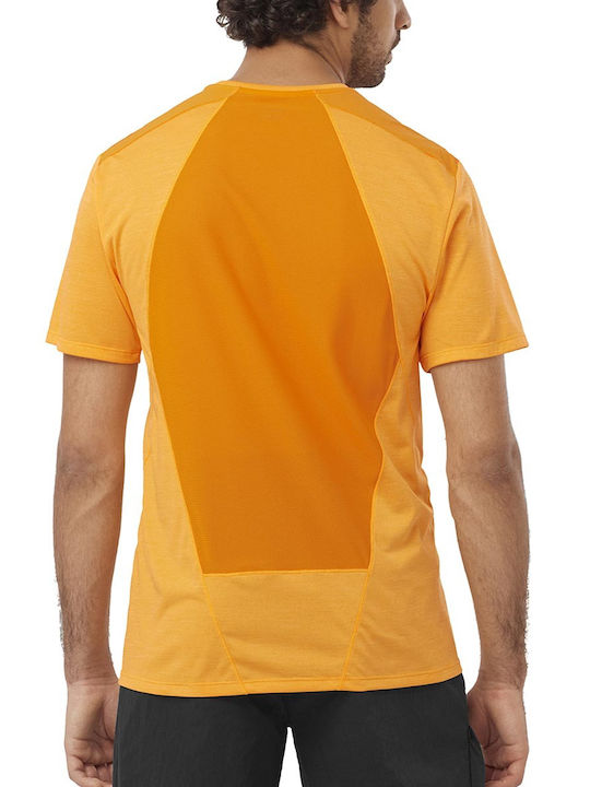 Salomon Men's Athletic T-shirt Short Sleeve Orange