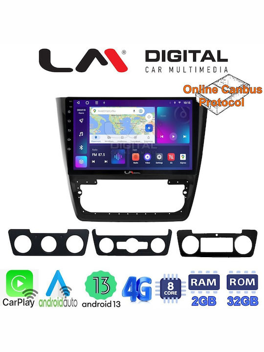 LM Digital Ηχοσύστημα Αυτοκινήτου για Skoda Yeti 2014> (Bluetooth/USB/WiFi/GPS/Apple-Carplay/Android-Auto) με Οθόνη Αφής 10"