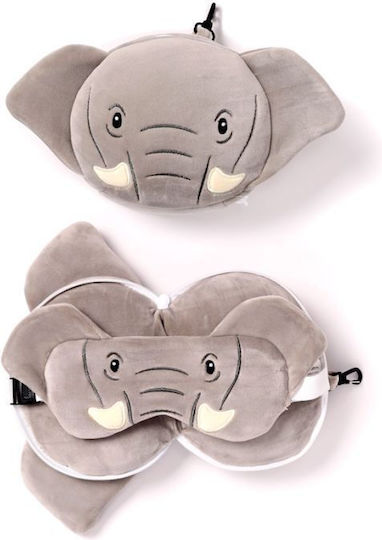 Children's Travel Pillow Travel Mask Elephant Eye Mask 13x26x9cm