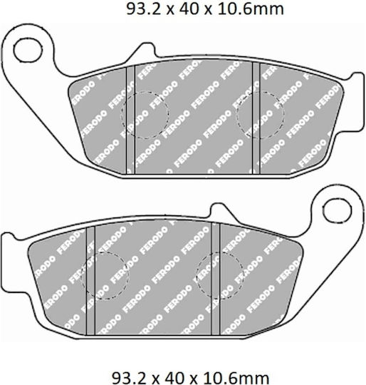 Ferodo Plăcuțe de frână pentru motociclete Partea din spate pentru Sym VF 125