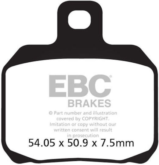 EBC Τακάκια Μοτοσυκλέτας Πίσω για Aprilia RSV 1000 Vespa 50
