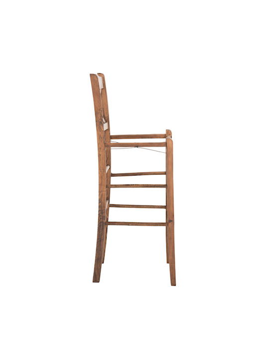Wooden Garden Stool for Bar Outdoor Space Walnut