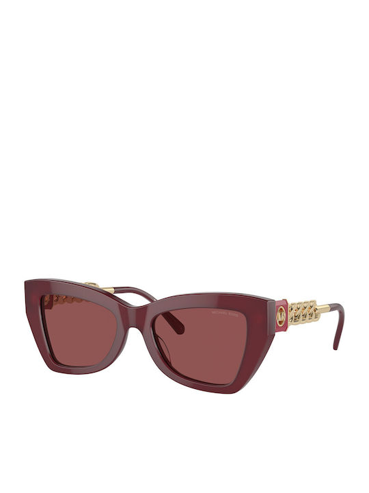 Michael Kors Montecito Women's Sunglasses with Burgundy Plastic Frame and Burgundy Lens