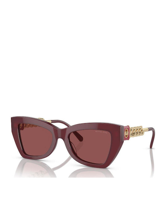Michael Kors Montecito Women's Sunglasses with Burgundy Plastic Frame and Burgundy Lens
