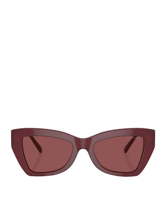 Michael Kors Montecito Women's Sunglasses with Burgundy Plastic Frame and Burgundy Lens