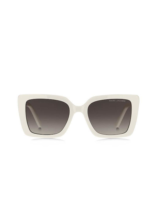 Marc Jacobs Women's Sunglasses with White Plastic Frame and Brown Gradient Lens MARC733/S SZJHA 52