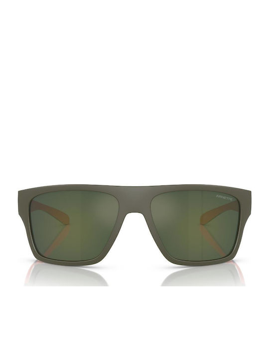 Arnette Hijiki Men's Sunglasses with Black Plastic Frame and Green Lens AN4330 28546R