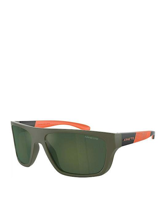 Arnette Hijiki Men's Sunglasses with Black Plastic Frame and Green Lens AN4330 28546R