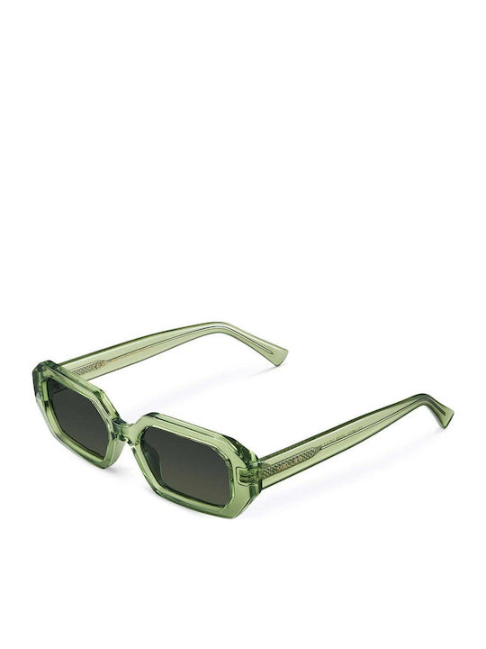 Meller Esi Women's Sunglasses With Green Horn-Rimmed Frame And Green Lens ES-LIMEOLI