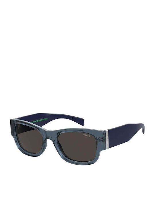 Levi's Unisex Sunglasses with Blue Plastic Frame and Gray Lens LV 1033/S PJP/IR