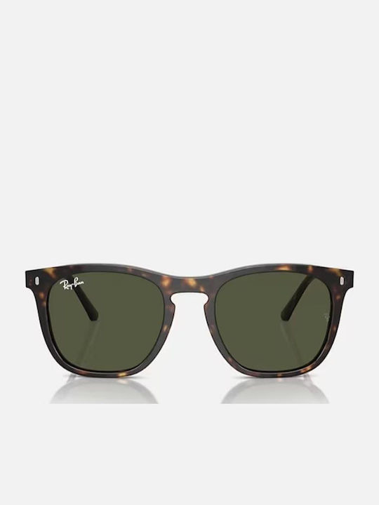 Ray Ban Unisex Γυαλιά Ηλίου με Καφέ Κοκκάλινο Σκελετό και Πράσινο Φακό RB2210 902/31