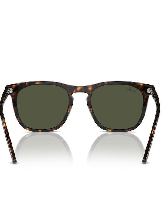 Ray Ban Unisex Γυαλιά Ηλίου με Καφέ Κοκκάλινο Σκελετό και Πράσινο Φακό RB2210 902/31