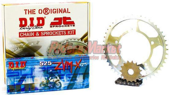 DID Chain & Sprocket Kit (17-45-525ZVMX) for Suzuki GSX-R 750 2006-2010