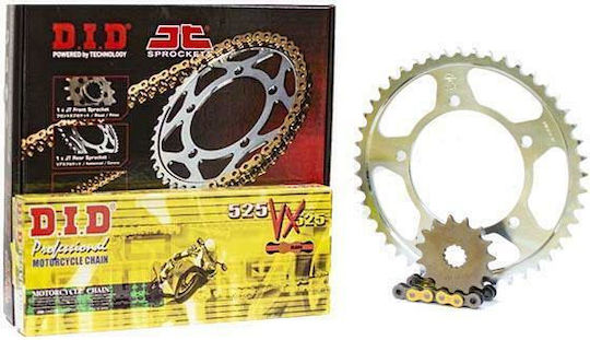 DID Chain & Sprocket Kit Golden (16-45-525VX/GB) for Honda Shadow / Steed 1994-1997