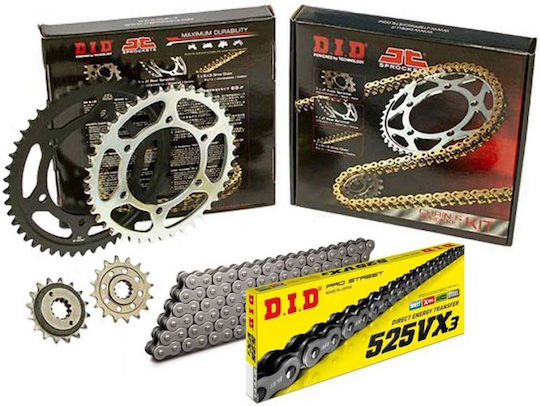 DID Chain & Sprocket Kit (16-43-525VX) for Honda CBR 600 2011-2013