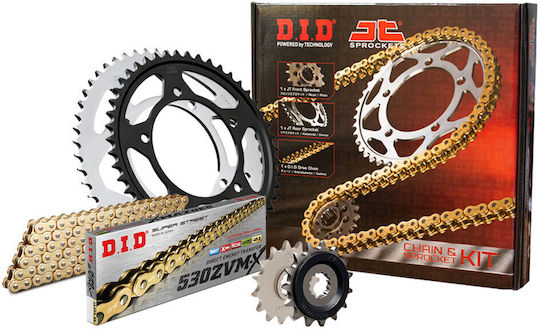 DID Chain & Sprocket Kit Golden (16-42-530ZVM-X/G) for Honda CBR 1000RR 2008-2015