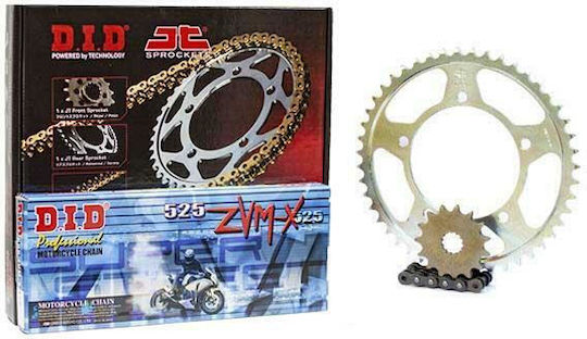 DID Chain & Sprocket Kit (16-47-525ZVM-X) for Honda XL 1000V Varadero 1999-2013