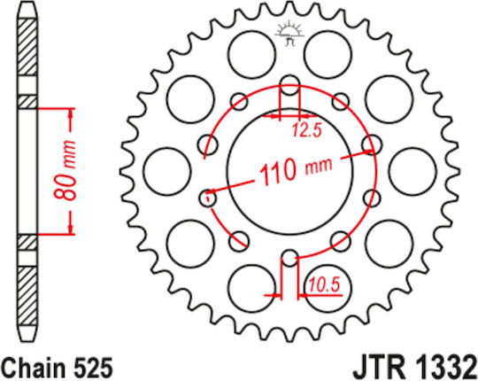 JT Sprockets Rear Sprocket for Honda Steed