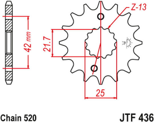 JT Sprockets Pinion față pentru Yamaha Magazin online