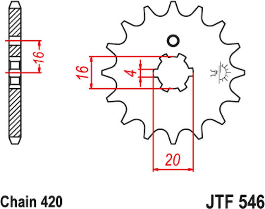 JT Sprockets Front Sprocket for Kawasaki KX