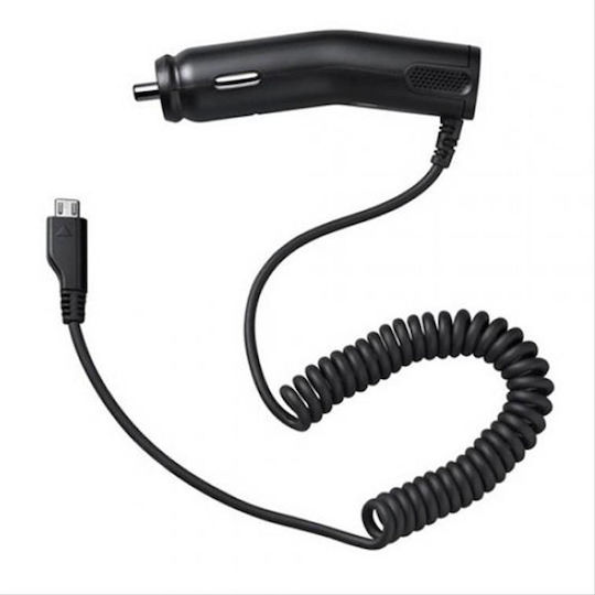 Samsung Galaxy High Capacity Charger Φορτιστής Αυτοκινήτου 1A μαζί με Καλώδιο Micro-USB Μαύρο Χρώμα